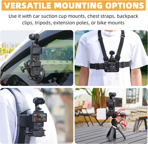 Vista 8 de Bolsillo 3 Mini Vlog Trípode Adaptador de Extensión Doble Cold Shoe Mount Cámara Extensor Marco Escritorio Soporte de Mesa Grip para DJI Osmo Pocket
