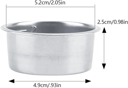 Vista 4 de Tiiyee Filtro de café de acero inoxidable, portafiltro de café expreso, taza de cesta, filtro poroso no presurizado, filtro poroso, accesorios