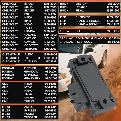 Vista 2 de Sensor de presión absoluta del colector 12569240 para Chevrolet Impala (1985-2004), GMC Yukon (1992-1999), Buick Century (1985-2004) Sensor MAP