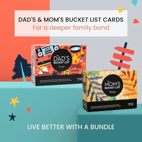 Vista 8 de Flowjo Lista de deseos para papá - Juegos familiares divertidos y emocionantes para todos - Juegos de cartas únicos para papás y niños - Gran regalo