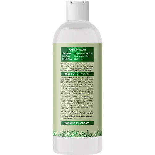 Vista 6 de Acondicionador Maple Holistics de aceite de árbol de té, para el cuidado del color, la resequedad y la caspa, y un tratamiento para el cabello