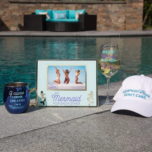 Vista 9 de Pavilion - Mermaid Girl - Instant Mermaid Just Add Wine - Copa de vino de cristal de 12 onzas