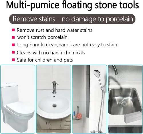 Vista 7 de 4TH Piedra pómez para limpieza de inodoros, elimina manchas de cal, anillos de agua dura, acumulación de calcio, hierro y óxido, palo pómez