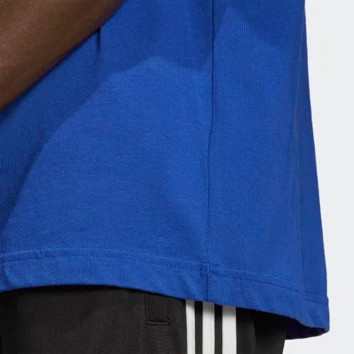 Vista 7 de adidas Originals Camiseta esencial Trefoil para hombre, Azul semi lúcido