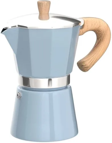 Vista 4 de MORDEN MS Moka - Cafetera de café expreso para estufa, 6 tazas/10 onzas, cafetera italiana, cafetera para camping, cafetera cubana manual