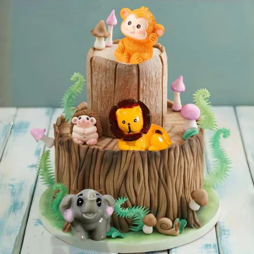Vista 7 de 50 mini figuras de animales de la selva de safari, de resina, elefante, animales salvajes, accesorios de jardín de hadas, para paisaje de musgo