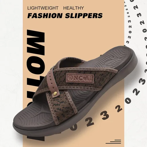 Vista 7 de ONCAI Sandalias cruzadas para hombre, soporte de arco, sandalias deportivas con plantilla ortopédica para fascitis plantar