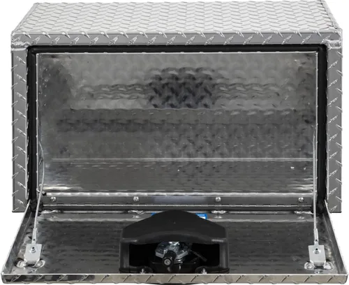Vista 7 de Buyers Products 1705148 - Caja de camión de aluminio diamantado para debajo de la carrocería con pestillo de mango en T, 14 x 12 x 16 pulgadas