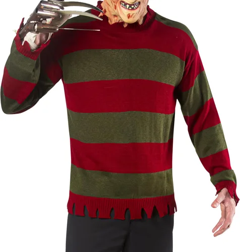 Vista 3 de Rubie's Disfraz de Nightmare On Elm St Deluxe - Suéter Freddy para adultos, Multi Color, talla única