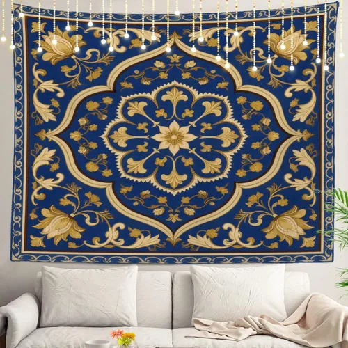 Vista 14 de Shrahala Circles Tapestry, Abstract Art With Various Circles Wall Hanging Hd Print Polyester Backdrop For Dorm Room Bedroom 30 X 40 In
