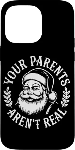 Vista 21 de Your Parents Aren’t Real Santa Humor Holiday Festive Cartoon Case for iPhone 16