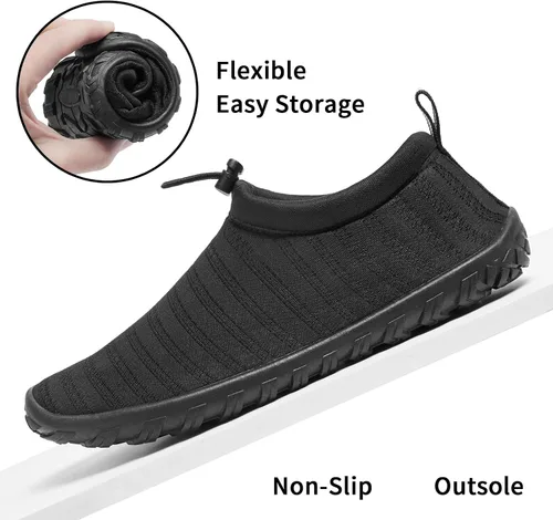 Vista 5 de Racqua Zapatos acuáticos para niños y niñas, de secado rápido, ligeros, transpirables, para playa, piscina, natación (niños pequeñosgrandes)
