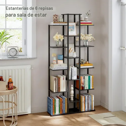 Vista 5 de Estantería estrecha de 5 niveles, estantería alta y delgada, esquina