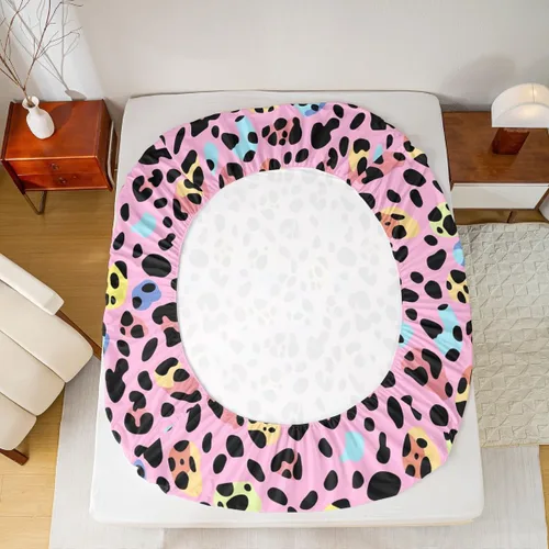 Vista 6 de Erosebridal Juego de sábanas para niñas, color rosa, con estampado de animales, tamaño individual, para niños, adolescentes, coloridas sábanas