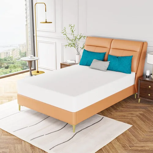 Vista 19 de PayLessHere Colchón individual 5 pulgadas Espuma viscoelástica con gel de té verde Sensación medianamente firme Viene en una caja Con