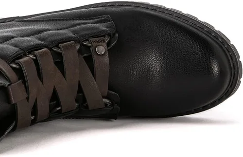 Vista 6 de GLOBALWIN Women's Combat Boots Lace Up Boots For Women Ankle Booties For Women Low Heel