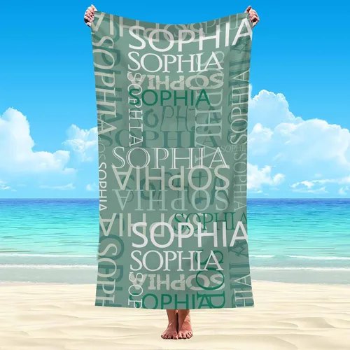 Vista 28 de Interestprint Toalla de piscina con nombre personalizado para niños, adultos y hombres, toalla de playa naranja personalizada con número