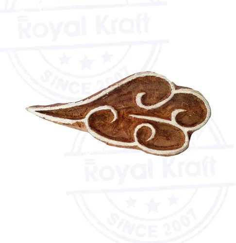Vista 3 de Royal Kraft Sellos de madera DIY tela, textil, arcilla, cerámica, papel, bloques de impresión de henna THZtag002