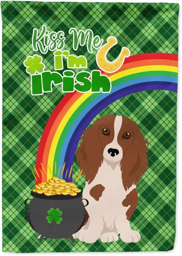 Vista 168 de Caroline's Treasures WDK4731GF - Bandera decorativa para jardín del día de San Patricio, color negro y tostado, Airedale Terrier, para jardín