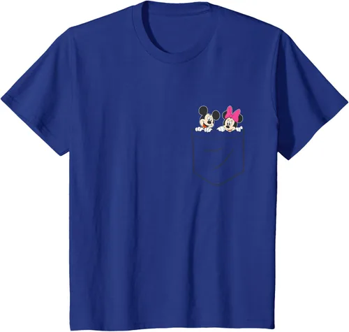 Vista 46 de Disney Mickey & Minnie Mouse - Camiseta de bolsillo pequeño para pareja