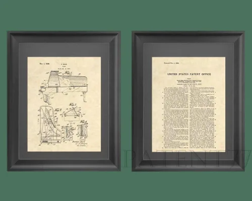 Vista 4 de Impresiones de Patentes – 1938 Steinway & Sons Música del Piano – pared arte – arte cartel (8.5 x 11") de Patentes – 70