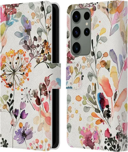Vista 176 de Head Case Designs Officially Licensed Ninola Beige Wild Grasses Leather Wallet Case Compatible with Samsung Galaxy A07 4G