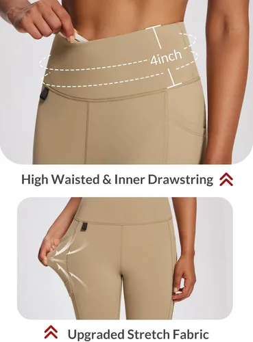 Vista 21 de baleaf Leggings con forro polar para mujer, impermeables, pantalones de senderismo de invierno, mallas térmicas para correr, bolsillos