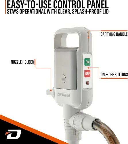 Vista 4 de Deway Bomba de batería de transferencia automática de combustible con parada automática y manguera de PVC, bomba de sifón de 2.5 GPM para gasolina