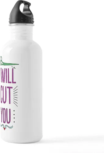 Vista 3 de CafePress I Will Cut You - Botella de agua de acero inoxidable (1 botella de agua de 34 onzas)