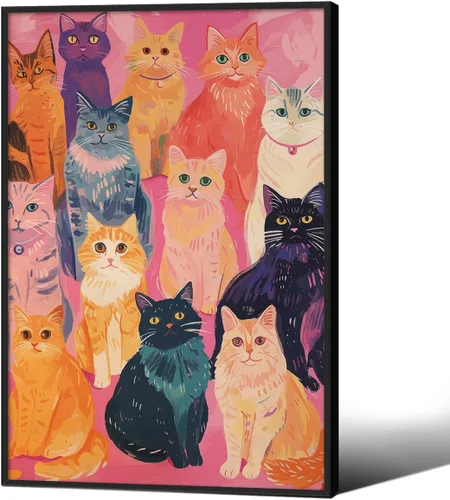 Vista 22 de Póster de pintura al óleo colorida de ventana abierta, arte de pared abstracto impresionista famoso y moderno, impresiones de lienzo estético