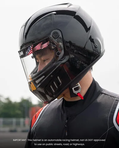 Vista 7 de ILM Snell SA2020 Casco de carreras de auto de cara completa con fibra de vidrio ligera para hombres y mujeres adultos Modelo 890