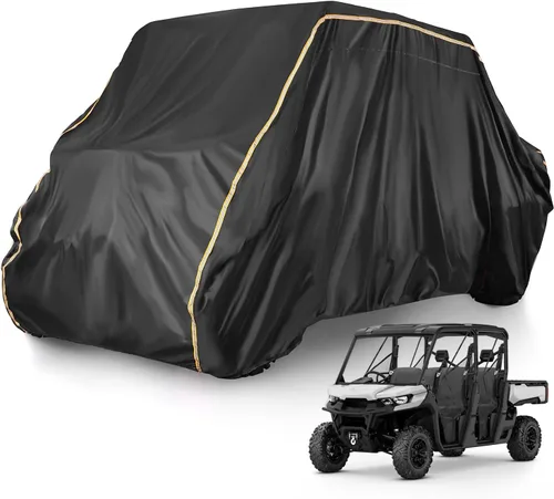 Vista 9 de KEMIMOTO Funda UTV 4 plazas 420D impermeable pequeña compatible con Polaris Ranger Crew 570 / Mule PRO-FXT PRO-DXT/John Deere Gator/Wolverine, 4-6