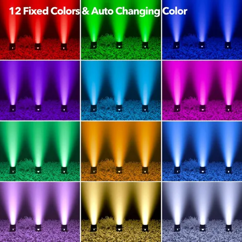 Vista 8 de Luces de Estanque Solares, Luces de Estanque RGB LED Impermeables IP68, Luz Solar Subacuática con Batería de 2200mAh con Dos Opciones de Modo