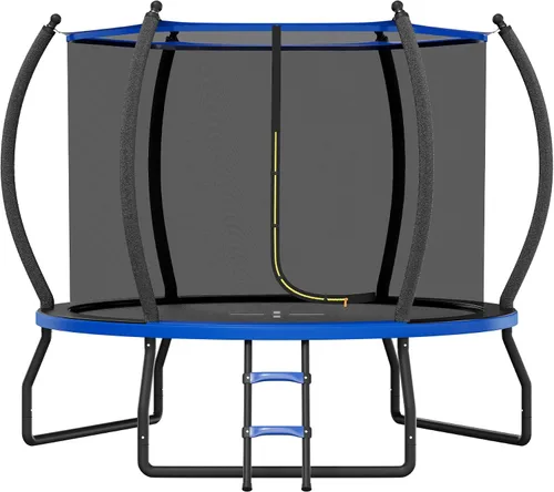 Vista 18 de YUMPIE 8FT 10FT 12FT 14FT 16FT Quick-Connect Outdoor Trampoline with Ladder Negro