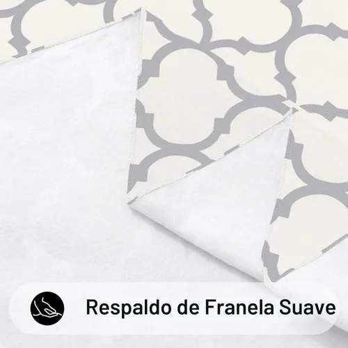 Vista 5 de Smiry - Mantel cuadrado de vinilo impermeable con respaldo de franela para mesas cuadradas, manteles de plástico lavables a prueba de derrames
