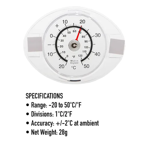 Vista 7 de Termómetro de ventana exterior: lee la temperatura exterior desde interiores con este termómetro de ventana adhesivo