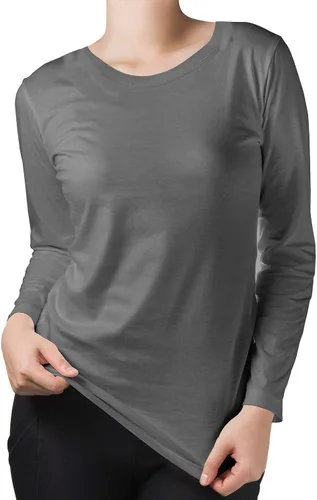 Vista 2 de BaHoki Essentials Camisetas de manga larga para ropa quirúrgica, gran pieza elástica y de capas