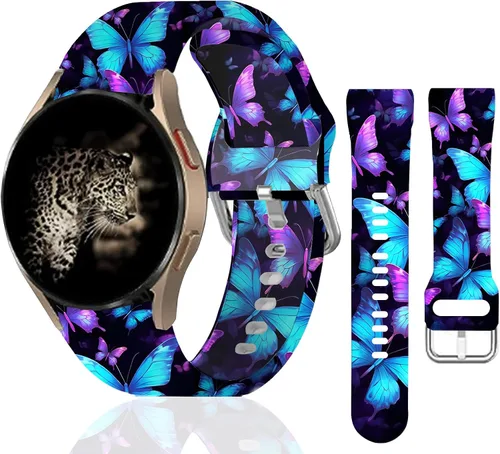 Vista 13 de Correas deportivas de silicona de 0.787 in compatibles con Galaxy Watch 6/Watch 5/Galaxy Watch 4 1.575 in 1.732 in/Classic 1.654 in 1.811 in/Watch 3