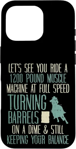 Vista 20 de 1200 Pound Muscle Turning Barrels Racing Rodeo Horse Gift Case for iPhone 17