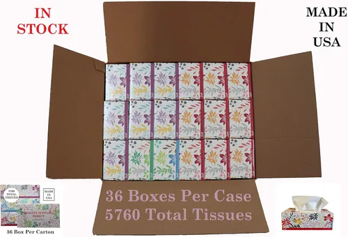 Vista 3 de Tejido facial de 2 capas, 5760 tejidos, 160 pañuelos por caja, 36 cajas por caja (tejido facial)