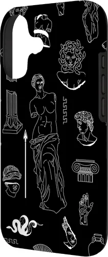 Vista 2 de Ancient Greece Statues Greek Aesthetic Black Case for iPhone 17