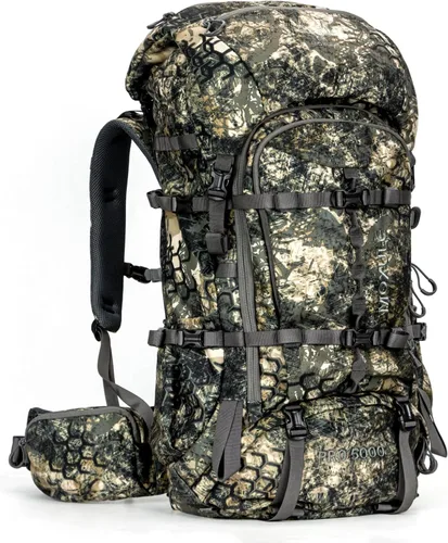 Vista 11 de MOXULE Mochila Pro 2400 Camo Frame - Paquete de transportador de carne con cubierta para lluvia Camuflaje 40L