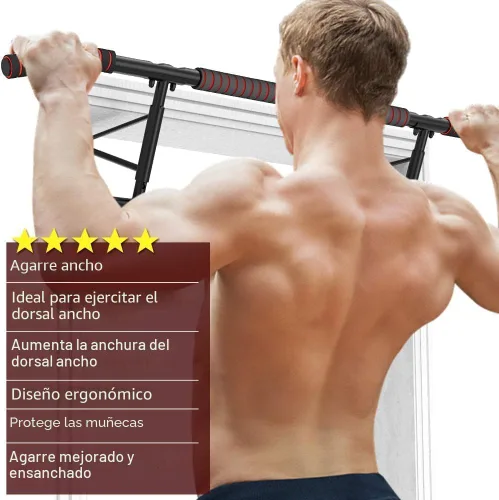 Vista 3 de AmazeFan Barra de Dominadas para Puerta con Agarre Ergonómico - Marco de Dominadas de Fitness para Ejercicio de Gimnasio en Casa - Agarre