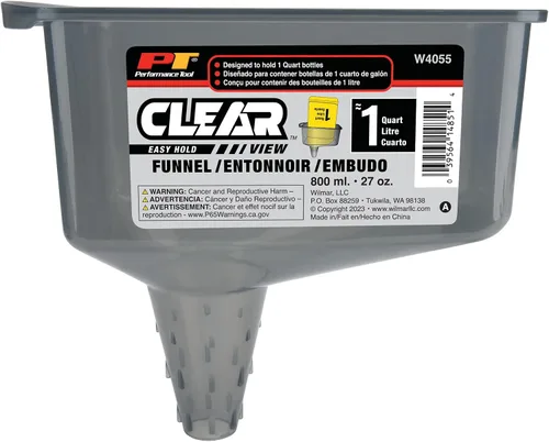 Vista 2 de Performance Tool Embudo automotriz W4055 Clear View de 2 pintas de fácil