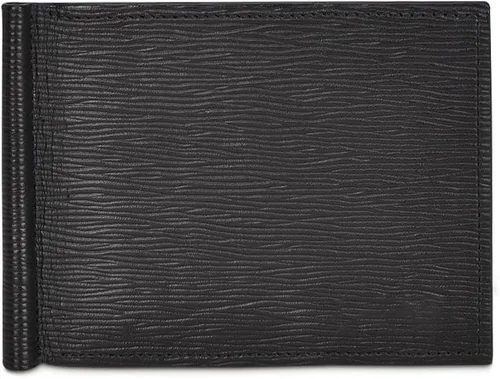 Vista 4 de Cuadra Billetera Bifold para hombre en cuero bovino negro B3042RS
