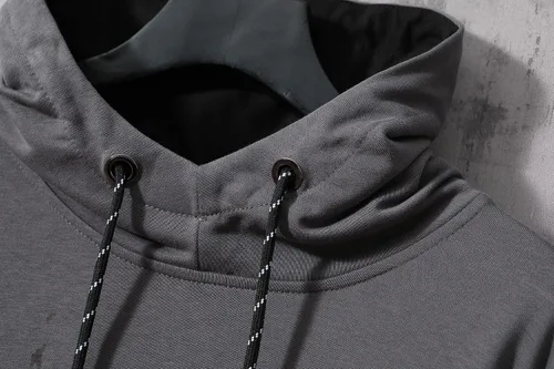 Vista 8 de GURUNVANI Sudadera con capucha de color de contraste para hombre Sudaderas con capucha de patchwork