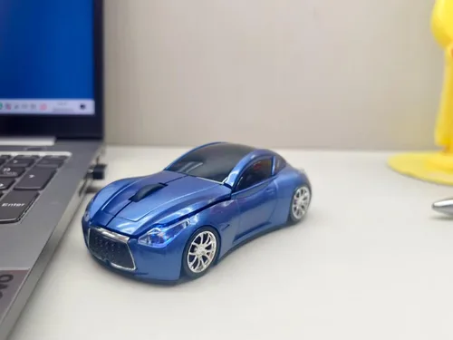Vista 4 de Mouse inalámbrico de coche para computadora, con receptor USB, 3D, 1600 DPI, fresco y lindo, para computadora portátil, computadora, Mac