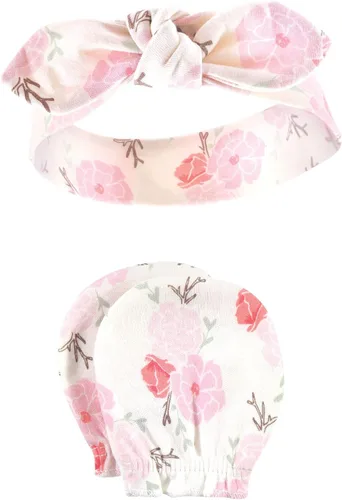 Vista 60 de Hudson Baby Conjunto de diadema de algodón y manoplas para rascar para bebé