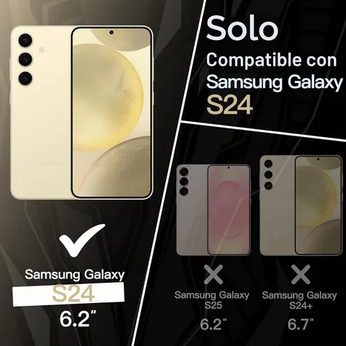 Vista 2 de JETech Funda delgada para Samsung Galaxy S24, amarillo ámbar