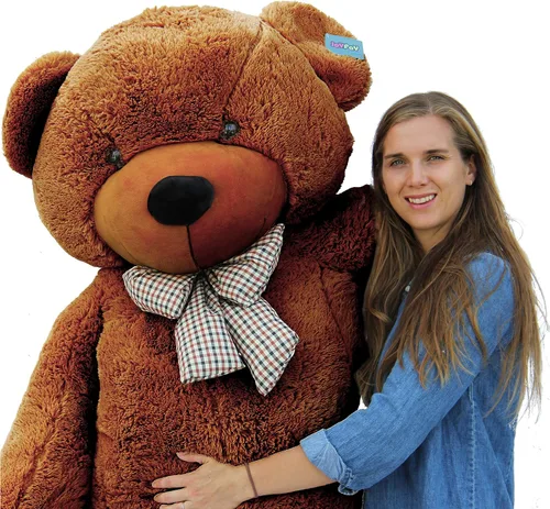 Vista 6 de Joyfay oso de peluche gigante de 78 pulgadas (6.5 pies) súper grande, oso de peluche de peluche suave, regalo grande de San Valentín (marrón)
